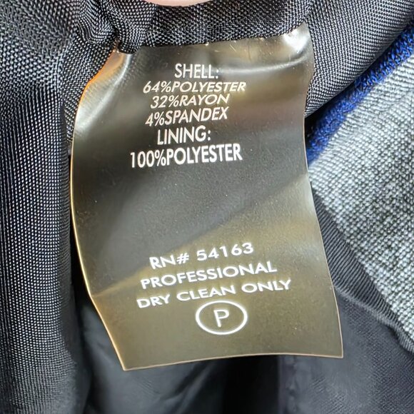 Womens Calvin Klein Blue & Black Striped Sleeveless Sheath Dress Polyester 8 - Picture 5 of 9